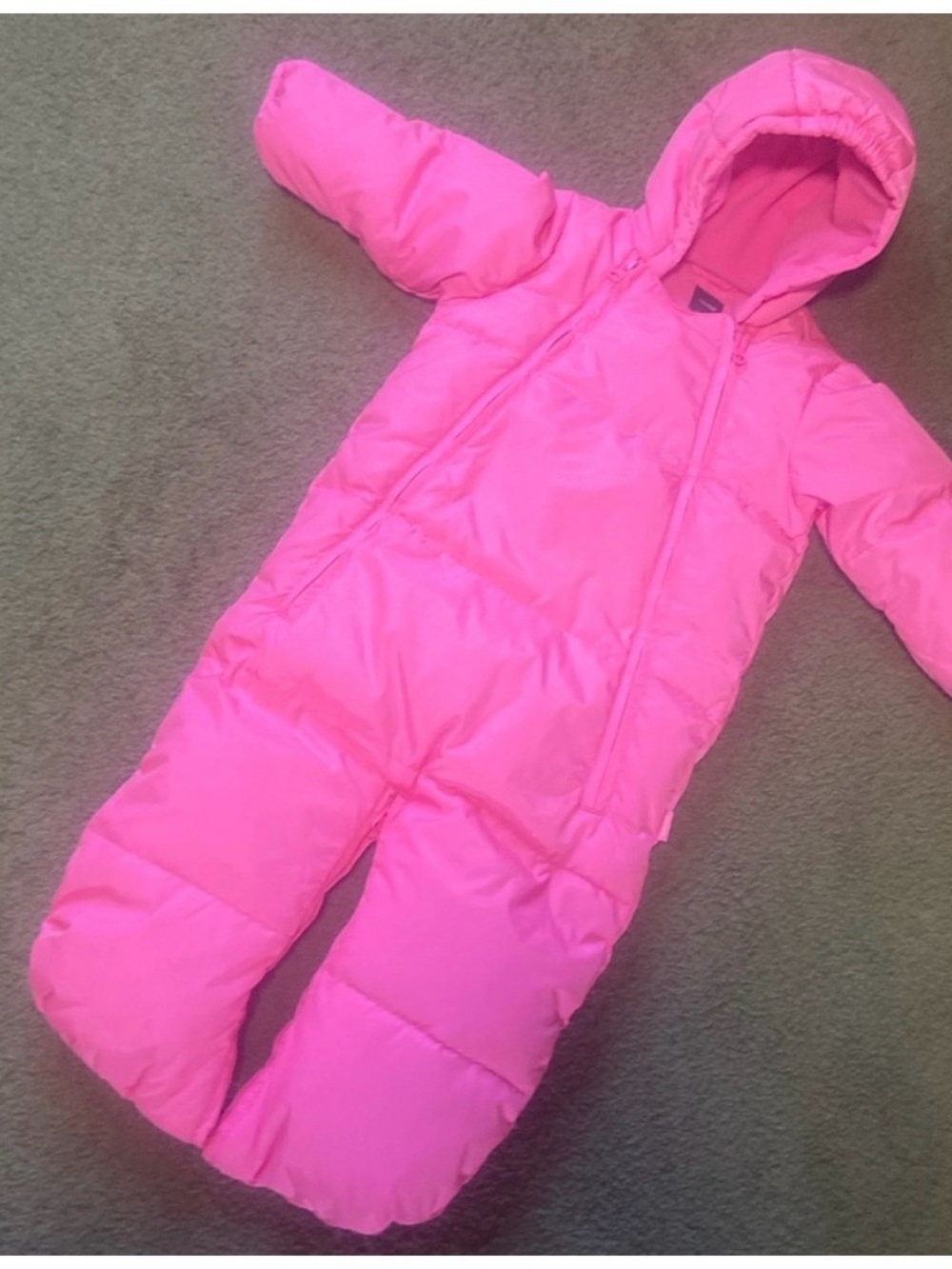 GAP Baby Pink Hooded Puffer Jacket
